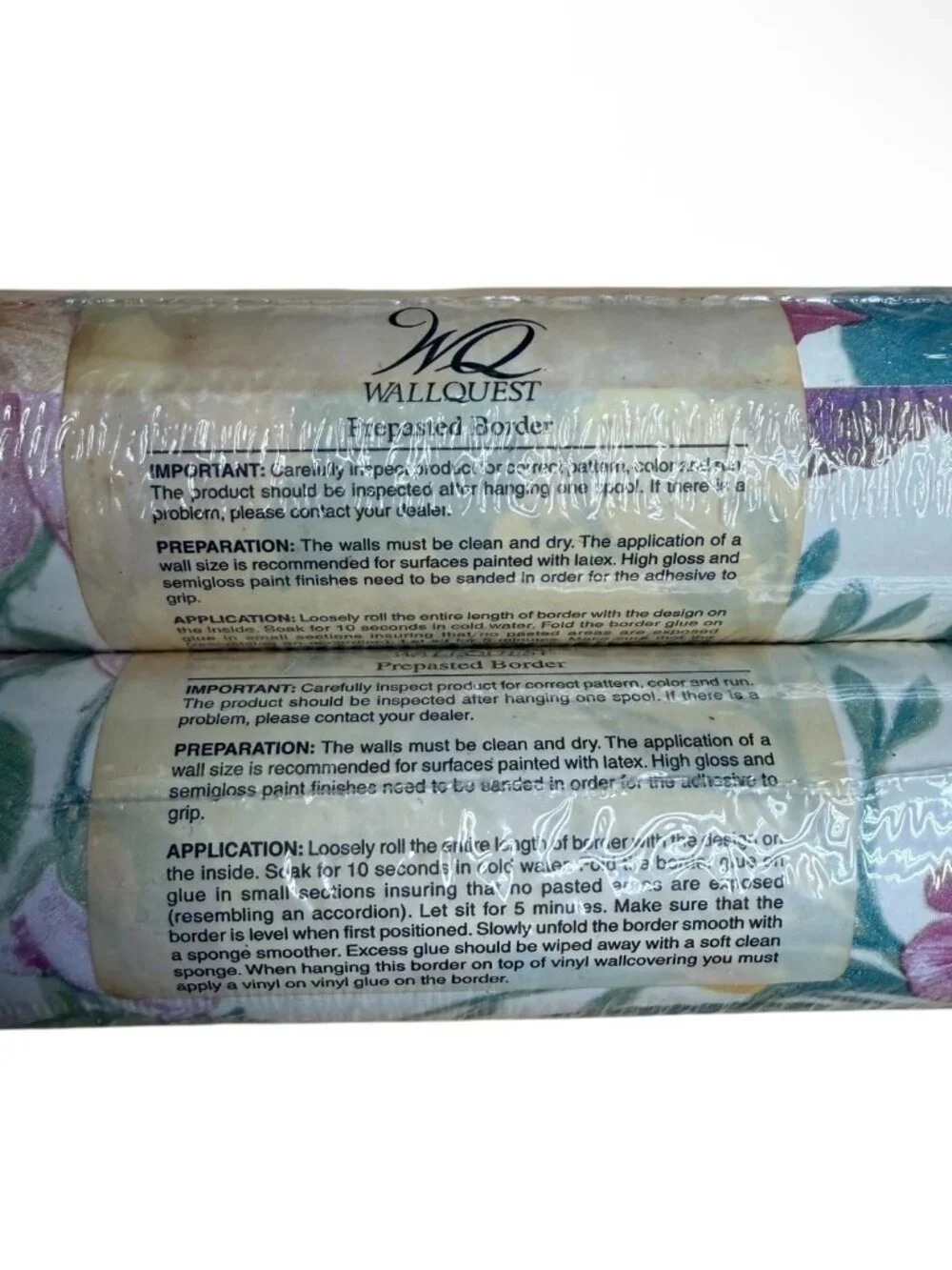 Wallquest Vintage Wallpaper Border 2 Rolls Floral French Cottage MJ52251B NEW